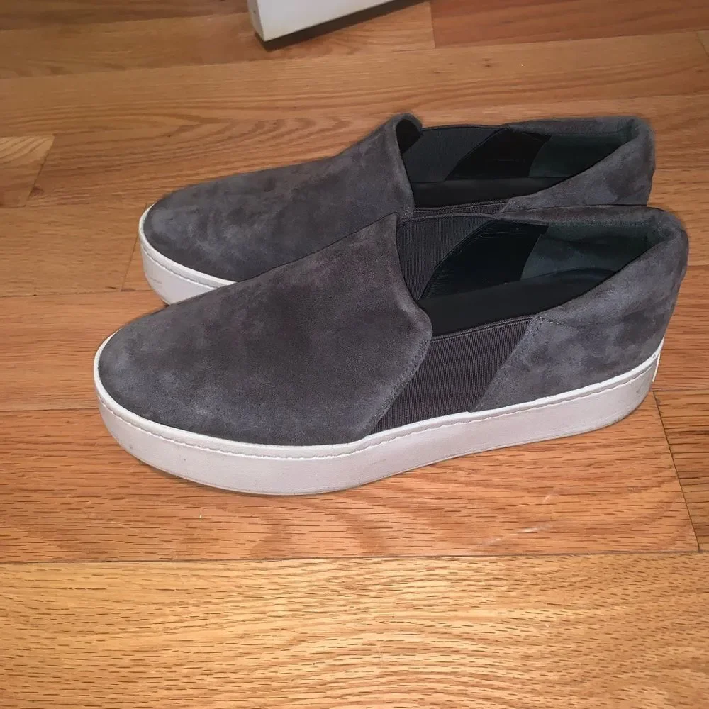 Vince warren suede platform slip on sneakers 7.5